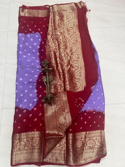 hand bandani saree