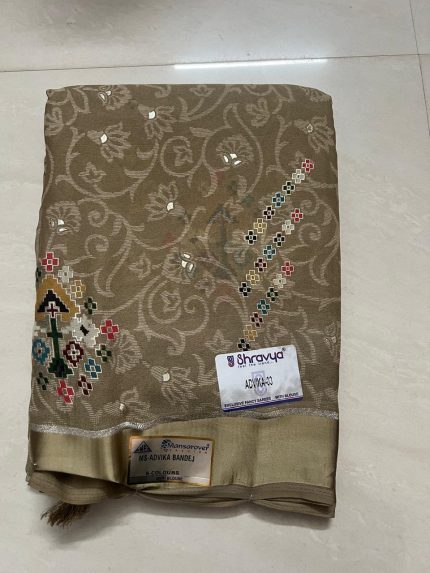 printed bandej georgette saree