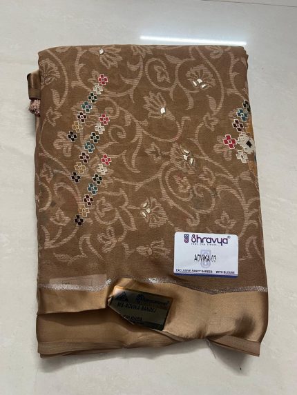 printed bandej georgette saree