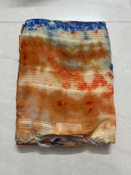 scaleup boarder georgette saree