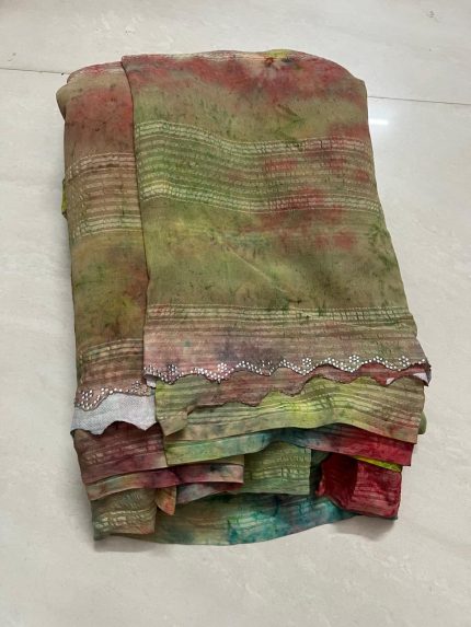 scaleup boarder georgette saree