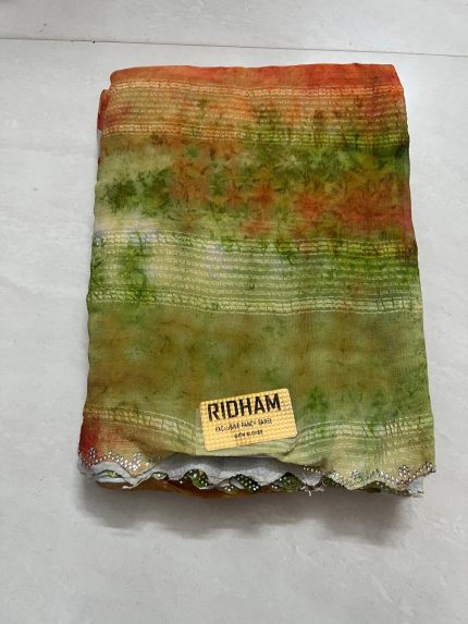 scaleup boarder georgette saree